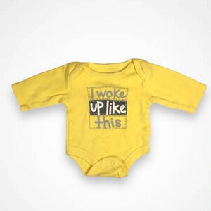 4/$20 Rococo Yellow  Long Sleeve Onesie